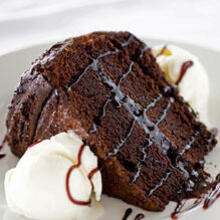 Brownie Light Con Helado De Yogurt