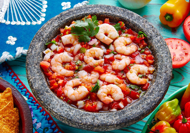 Tupperware Ceviche De Camarones Con Tequila 