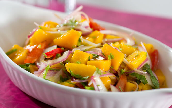 Tupperware Ceviche de Mango, Parchita y Fresas 